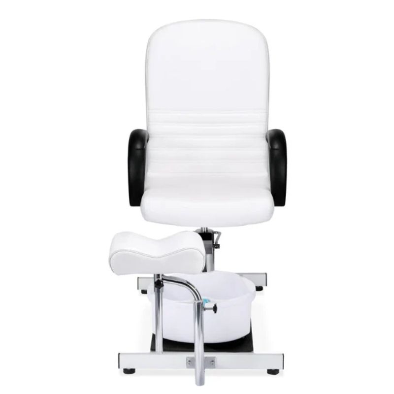 white pedicure chair front view