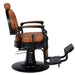 Check brown barber chair side view 