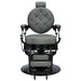 Barber chair Check grey front view 