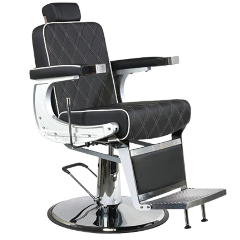 Barber chairs karl black barbering chair front view of seat 