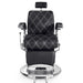 barbering chair hugo black front view