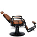 Check Brown Barber chair extended view 