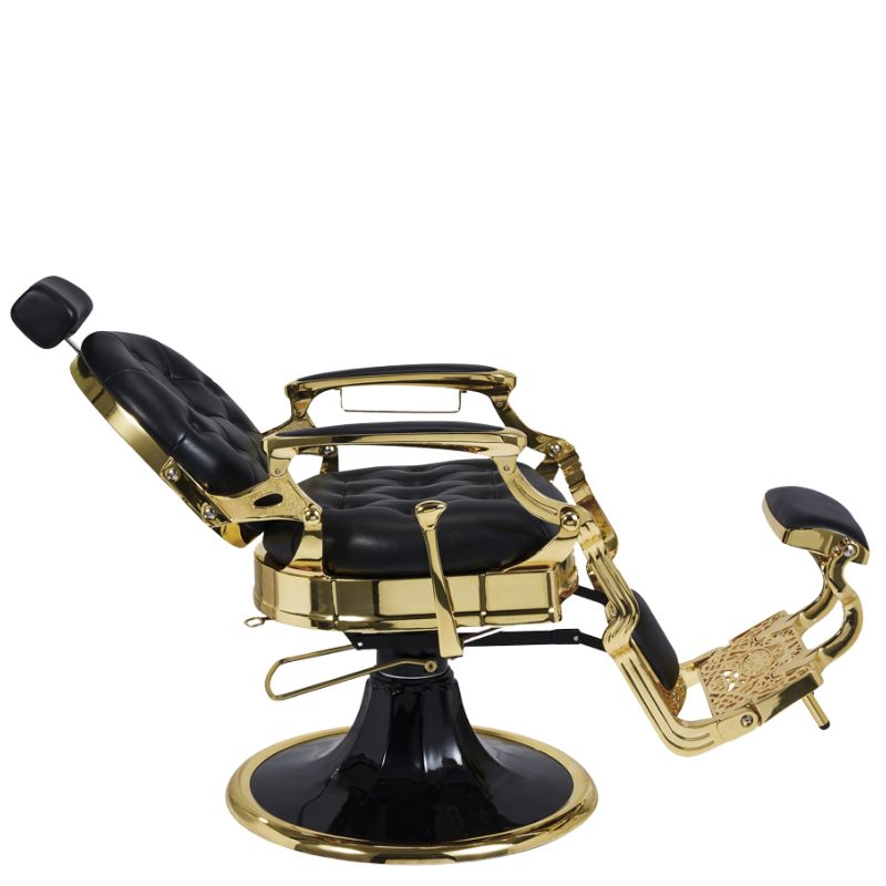 kirk copper gold barber chair extended view 