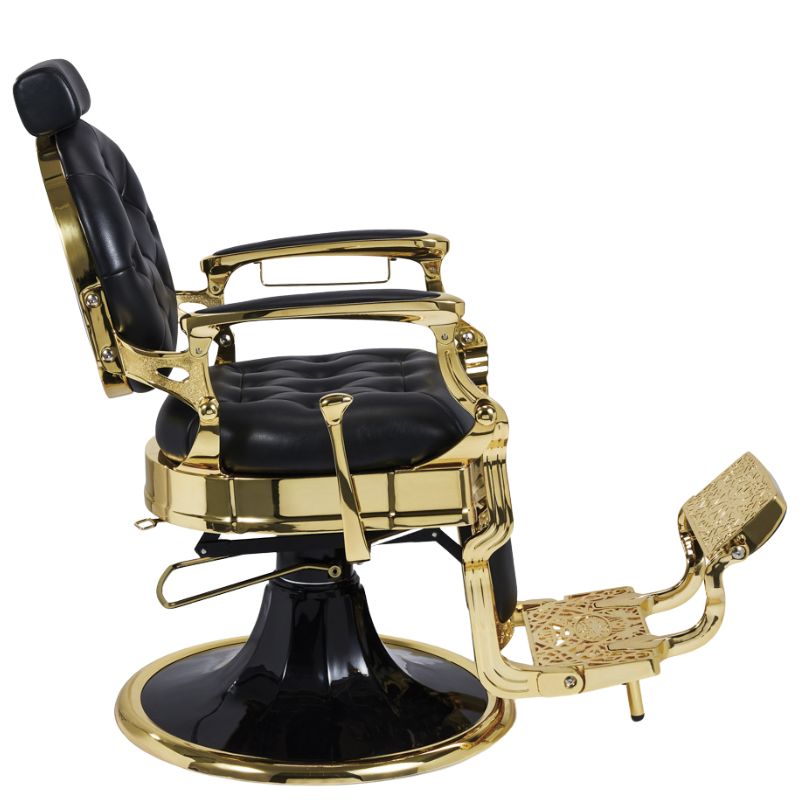 Kirk copper gold barber chair side view 