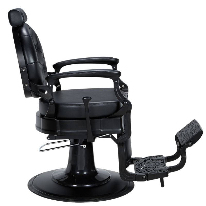 Luxury barber chair check black 