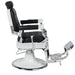 Barber chairs jones black barbering chair side view black seat white frame 