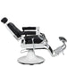 barber chairs jones black barbering chair black seat with white frame 