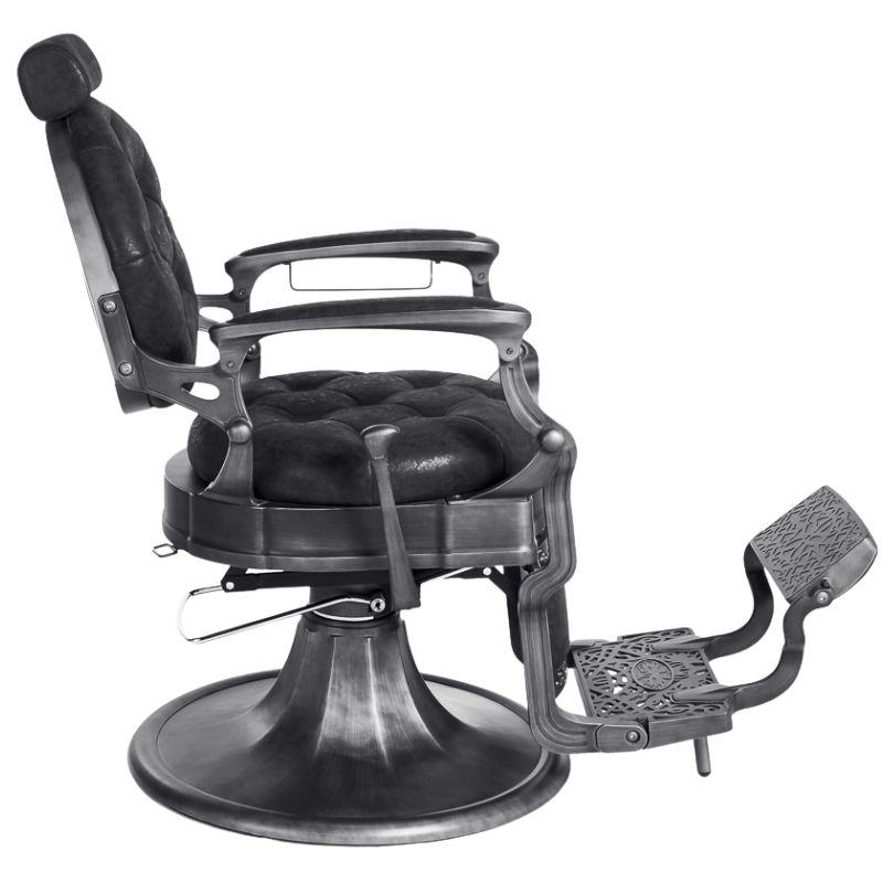 Barber chairs black Clint side view 