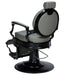 Grey Check Barber chair rear view 