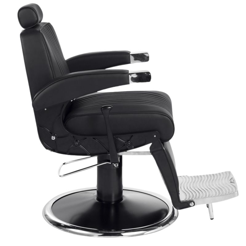 Barber chair hugo black side view 