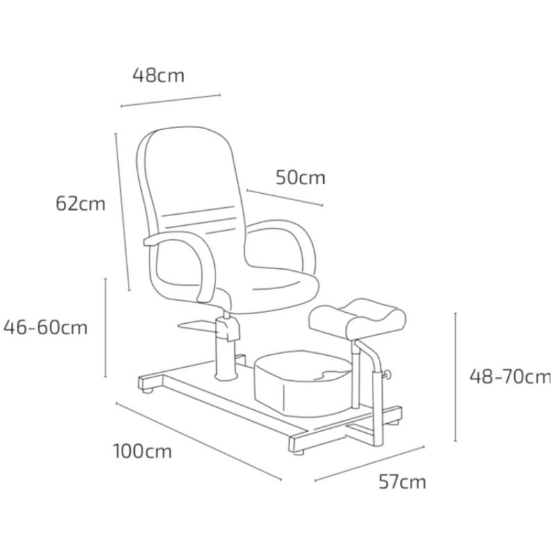 Pedicure chair dimensions