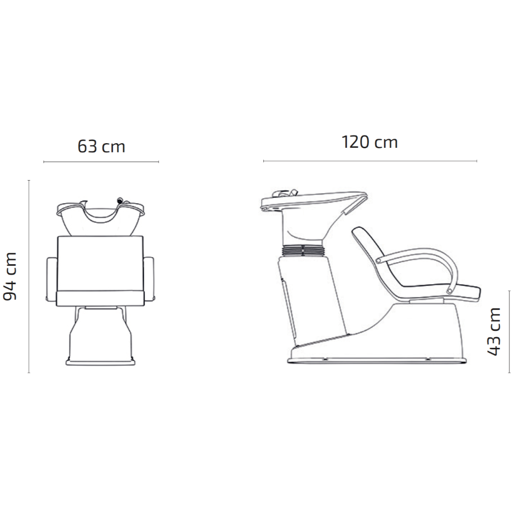 Back wash unit oliver - sizes 