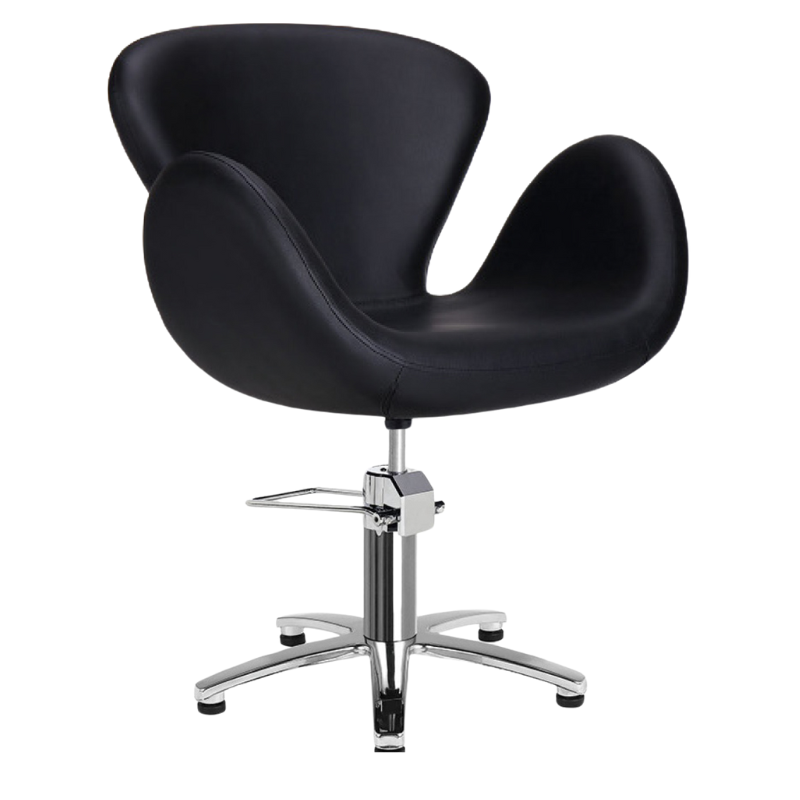 Salon Chair Chloe Black Silver Star Base