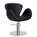 Salon Chair Chloe Black Silver Base