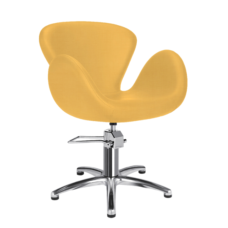 Salon Chair Chloe Yellow Silver Star Base