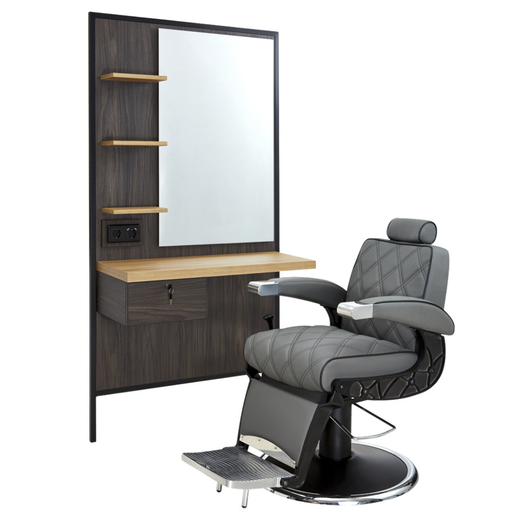 Salon Styling Unit Logan and Barber Chair