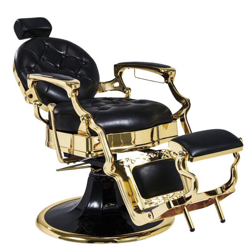 Kirk copper gold barber chair extended close view 