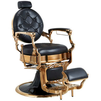 barber chairs kirk RS black gold barbering chair main view 