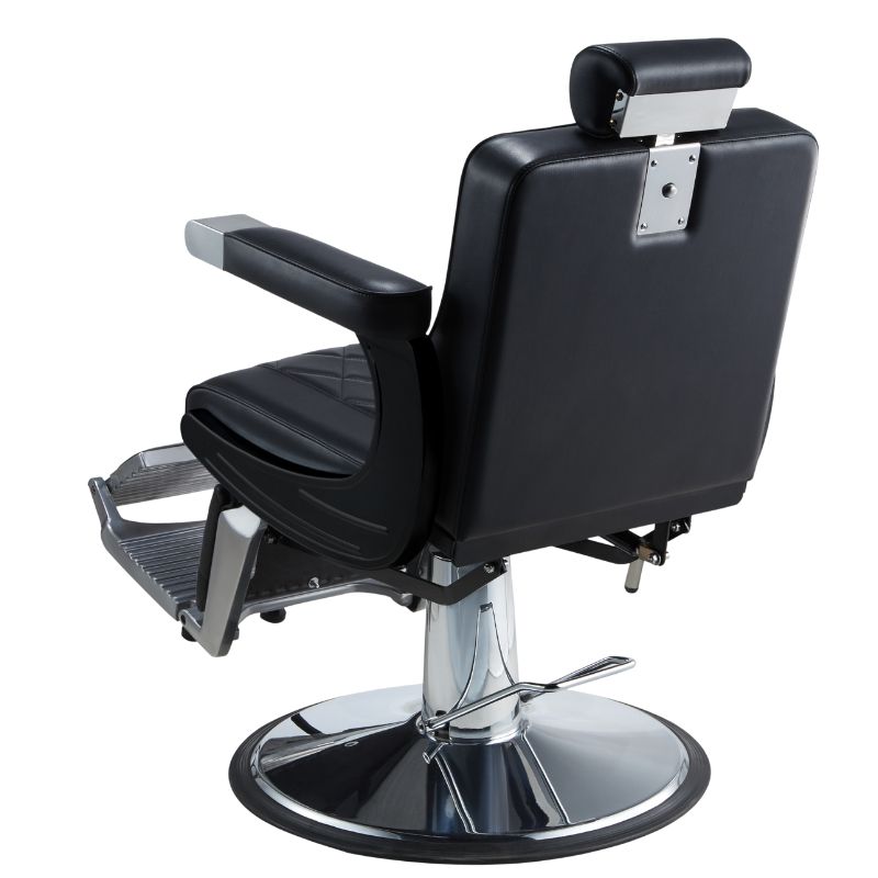 barber chairs black dave rear view 