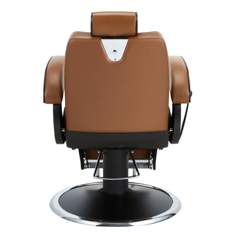 barber cahirs hugo brown barber chair rear view 