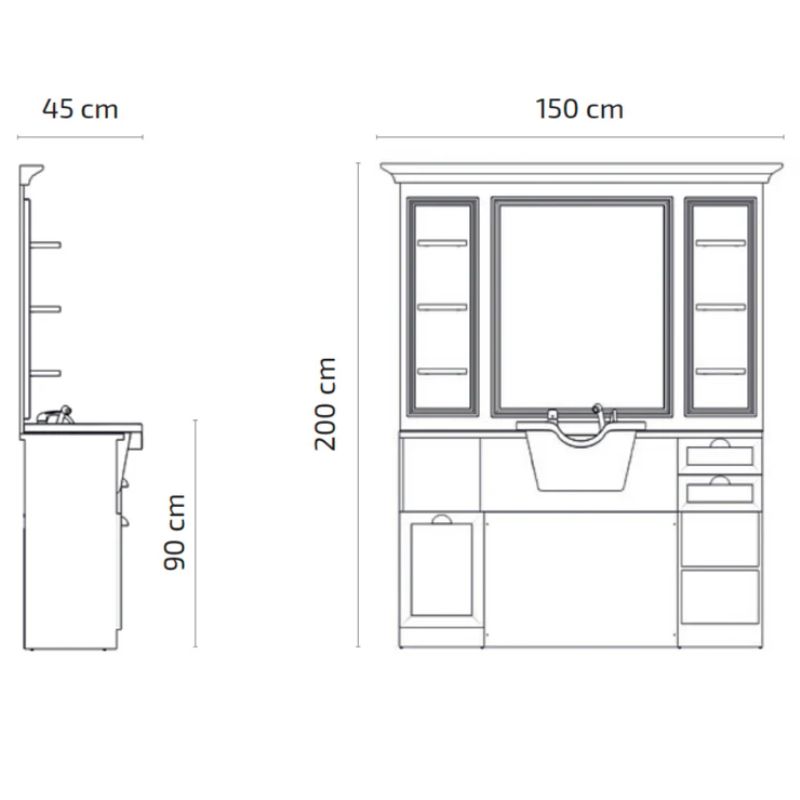 jules brown barber station dimensions